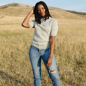 Polagram The Ludwig Patterned Knit in Sage Size Medium